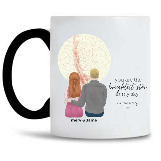 Custom Coffee Mug About Start Map For Gifts Couplese Valentine's - thoughtygift.com