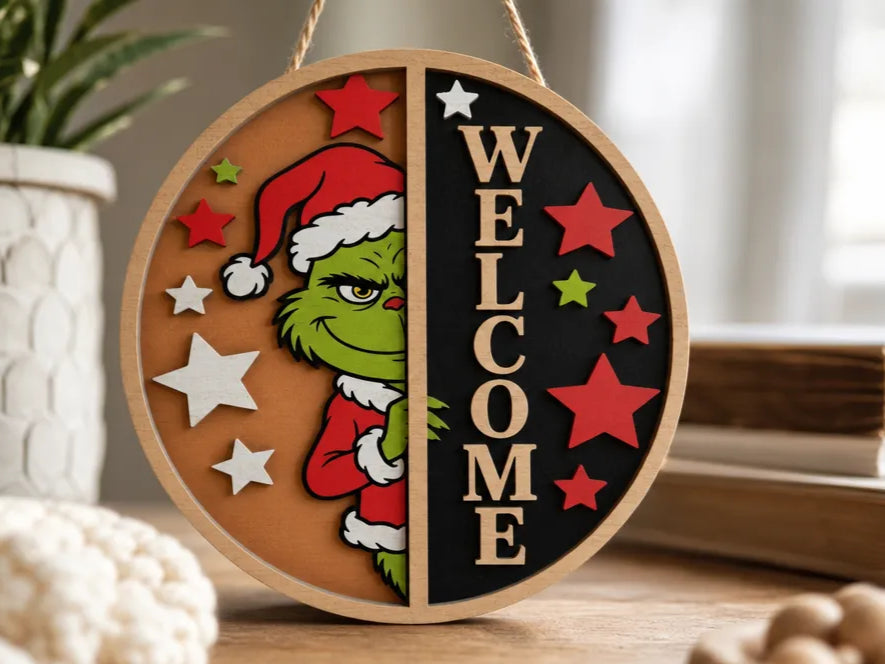 Custom Laser Cut 90° Wooden Door Frame Corner Topper