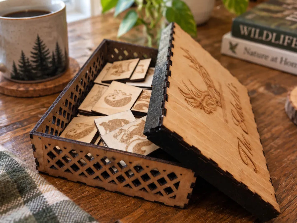 Custom Laser Engraved Wooden Sudoku Board Game Box