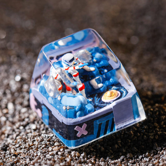 Astronaut in Galaxy Space Artisan Keycap
