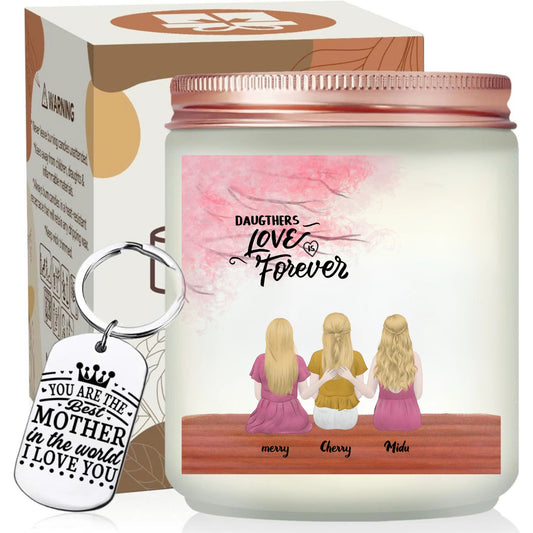 Personalized  Candles With Daughter Love Forever, Gifts For Mom From daughter, Gifts For Mom