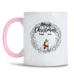 Merry Christmas Pet Illustrations Mug, Cute Pet Gift, Unique Gift For Pet Lover - thoughtygift.com
