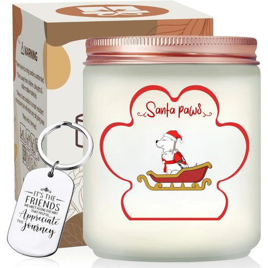 Custom Christmas Dog Scented Candle, Funny Quotes On Keychain, Cozy Holiday Gift for Pet Lovers - thoughtygift.com