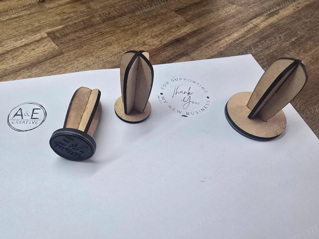 Custom Vintage Tattoo Script Engraved Rubber Stamp