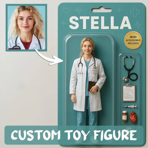 Fully Body Custom 3D Effect Action Figure Pack Packaging Toy Box Style Art Gift Personalized 2D Printing Acrylic Keychain Gift for Mother
