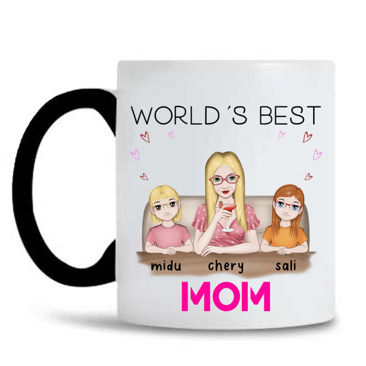 Personalized World's Best Mom Coffee Mug , Thoughtful Mother's Day Gift, Gift For Mom, Grandma - thoughtygift.com