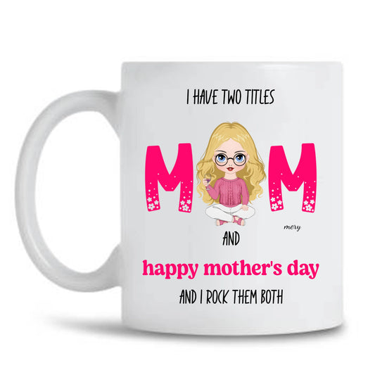 Happy Mother's Day Gift, Mom Mug with Cute Cartoon Design, Sentimental Gift For Mom - thoughtygift.com