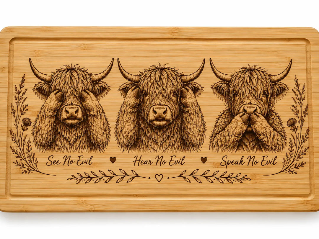 Custom Fine Sketch Portrait Engraved Cutting Board