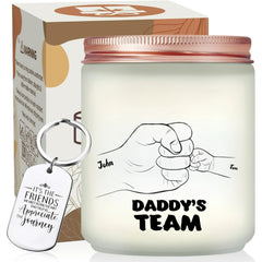 Custom Daddy Scented Candle With Memorable Note Keychain, Happy Father's Day Gift, Present For Dad, Grandpa - thoughtygift.com