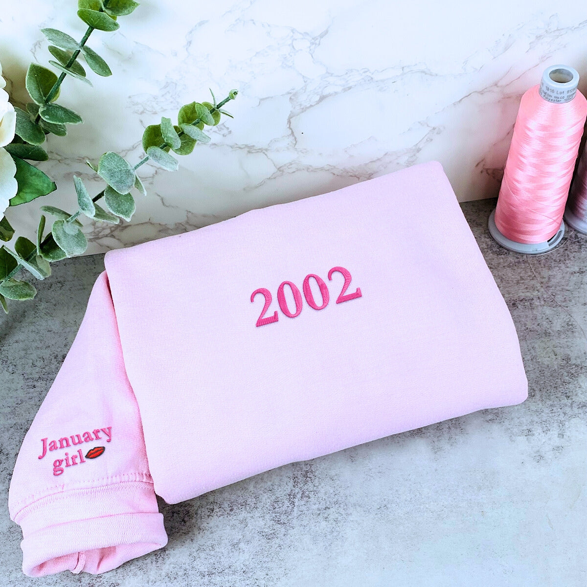 Embroidered Year Sweatshirt - Personalized Milestone Apparel