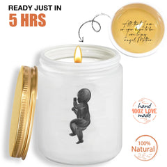 Personalized Scented Candle, Custom Baby Illustration Gift, Heartwarming Mother's Day Gift For First Time Mom - thoughtygift.com
