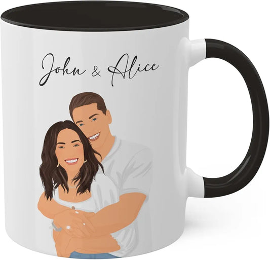 Personalized Custom Mug – Hand-Drawn from Your Photo | Gift for Family, Friends, and Loved Ones | Ideal for Christmas, Birthdays, and Anniversaries 