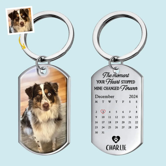 Custom Photo A Loyal Heart Never Fades, Memorial Personalized Custom Keychain, Sympathy Gift For Pet Owners, Pet Lovers
