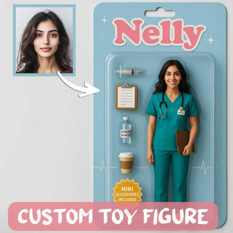 Fully Body Custom 3D Effect Action Figure Pack Packaging Toy Box Style Art Gift Personalized 2D Printing Acrylic Keychain Gift for Mother