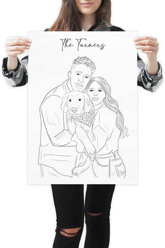 NudoHome Personalized Custom Line Portrait – Minimalist Hand-Drawn Illustration from Your Photo | Gift for Mother’s Day, Father’s Day, Birthdays, and Christmas, gift