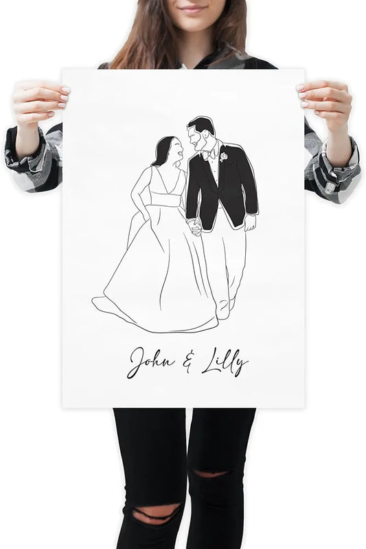 NudoHome Personalized Custom Doodle Portrait – Hand-Drawn Fun Illustration from Your Photo | Gift for Birthdays, Christmas, Mother’s Day, and Father’s Day, Gift
