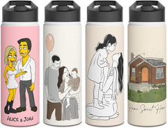 Personalized Stainless Steel Water Bottle & Thermos – Custom Design with Your Name or Photo | Insulated, Leak-Proof, ideal for Sports, Travel, and Gifts for girlfriend 