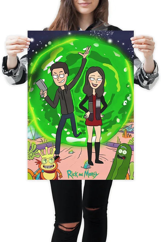 NudoHome Personalized Custom Sci-Fi Cartoon Style Portrait – Hand-Drawn Illustration from Your Photo | Gift for Birthdays, Christmas, Mother’s Day, and Father’s Day, Gift