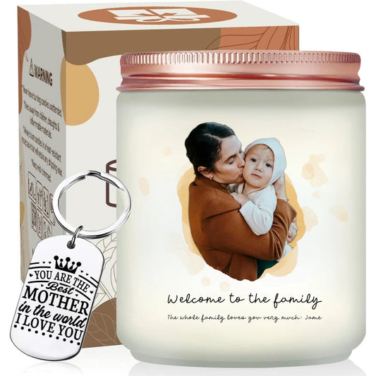 Custom Candles With Photo Gifts For Mom, Best Gifts For Expecting Moms, Gifts For Expectant Mothers And Kid, Gift For Mom