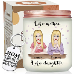 Personalized Scented Candles ThoughtyGift With Mother And Daughter, Gifts For Mum From Daughter, Gift For Mom, Gift For Birthday