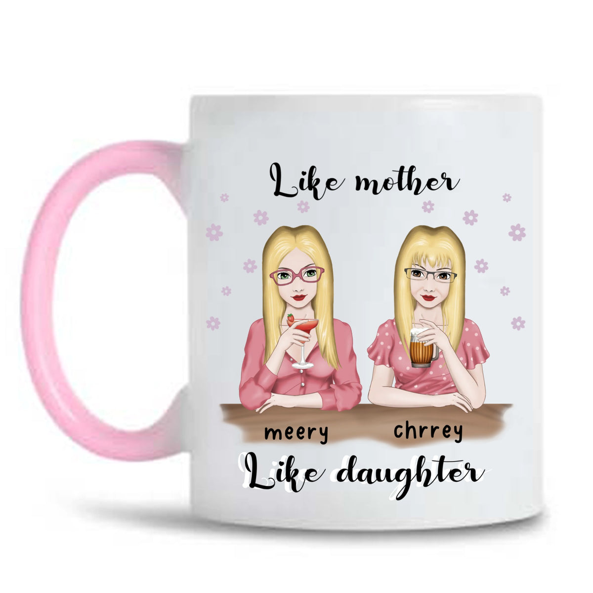 Like Mother Like Daughter, Personalized Coffee Cups, Unique Gift For Mom And Daughter, Mother's Day Gift - thoughtygift.com