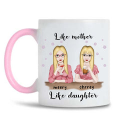 Like Mother Like Daughter, Personalized Coffee Cups, Unique Gift For Mom And Daughter, Mother's Day Gift - thoughtygift.com
