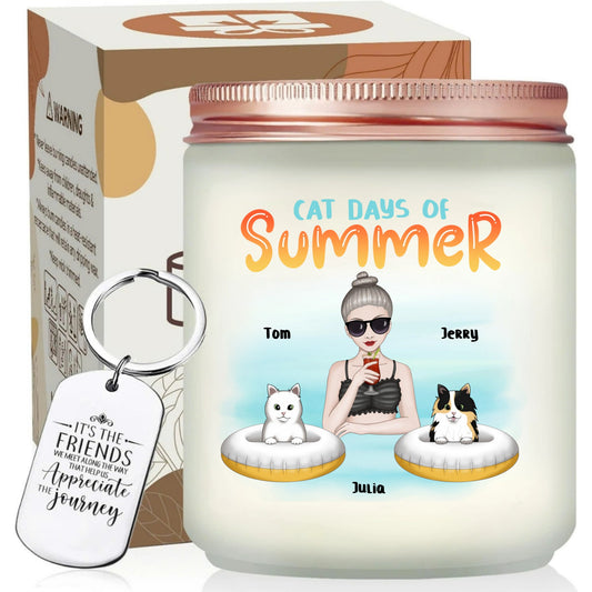 Custom Scented Candles for Summer, Holiday Gifts, Gifts for Her and Pets