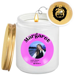 Personalized Song & Photo Candle A Unique Gift For Her/Him, Hidden Image Scented Candle, Perfect Present for Valentine, Anniversary, Birthday - thoughtygift.com