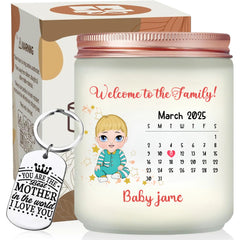 Custom Candles With Baby Anniversary, Gifts For First Time Mothers, Gifts For New Moms, Gift For Mom