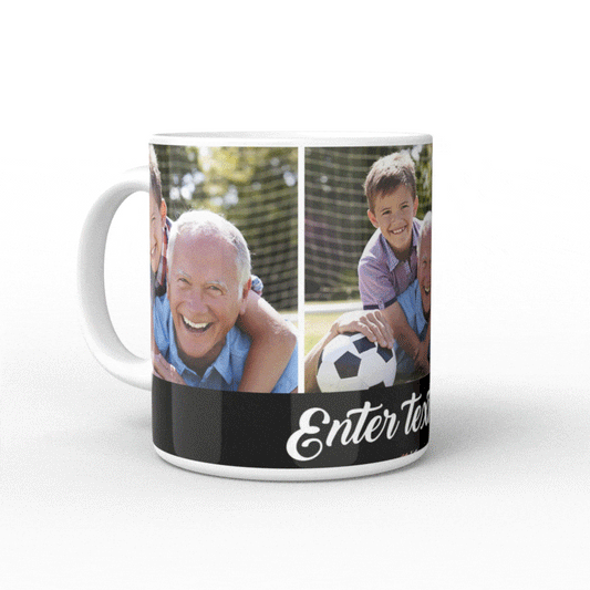 Personalized Photo Mug Best Gifts for Grandpa- 3 Photos
