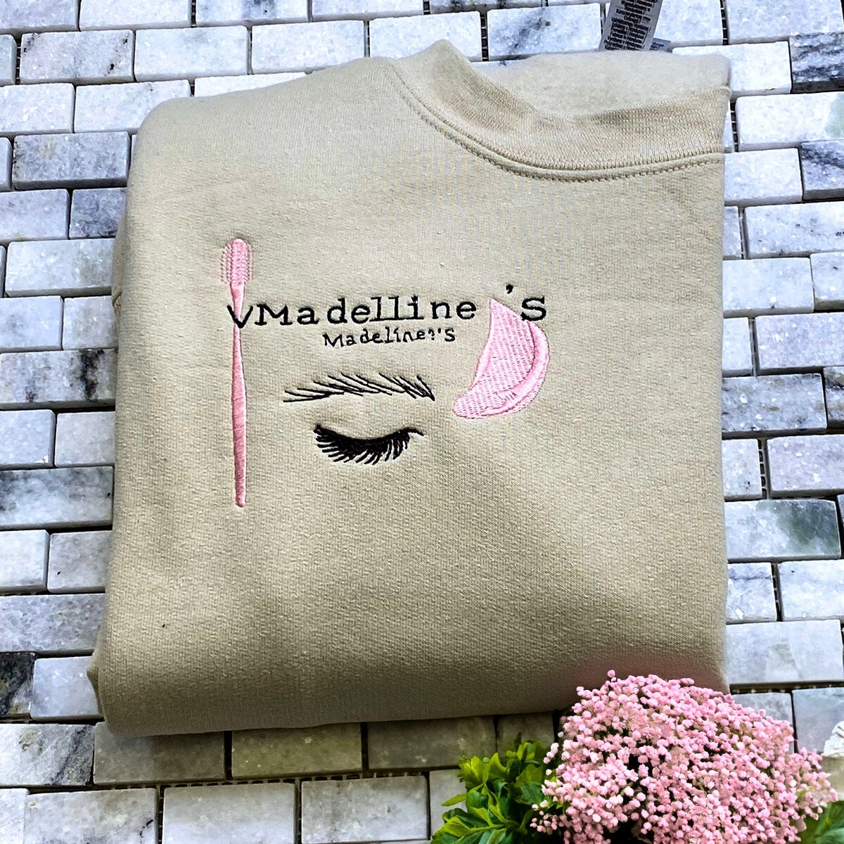 Custom Embroidered Tee, Personalized "ANY TEXT HERE" Logo Shirt