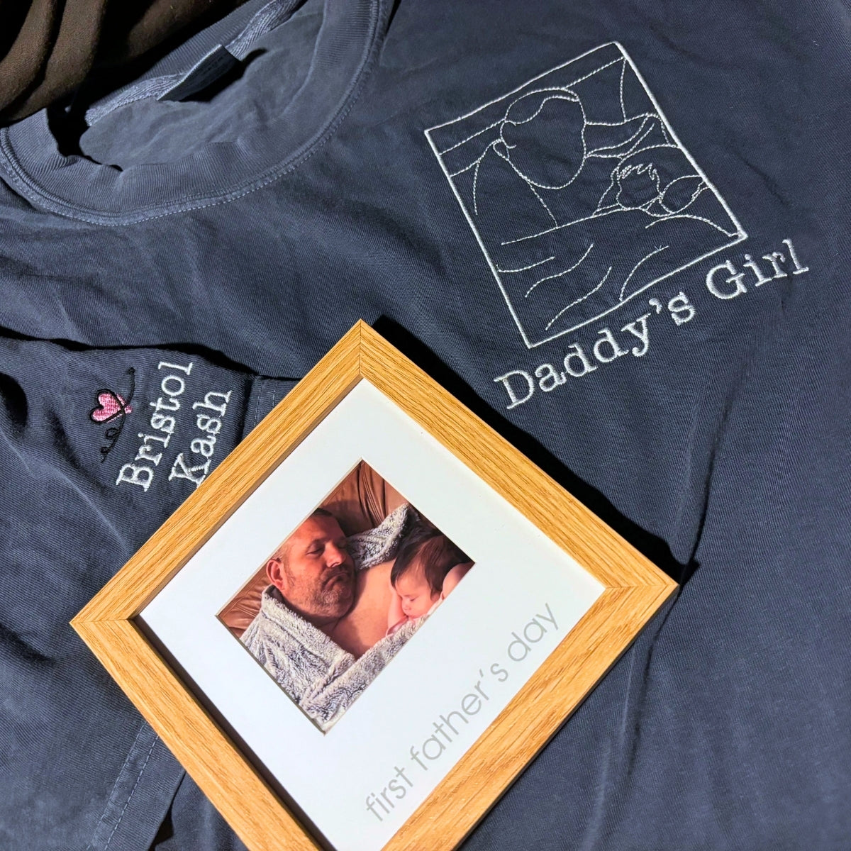 Custom Embroidered Tee, Personalized "ANY TEXT HERE" Logo Shirt