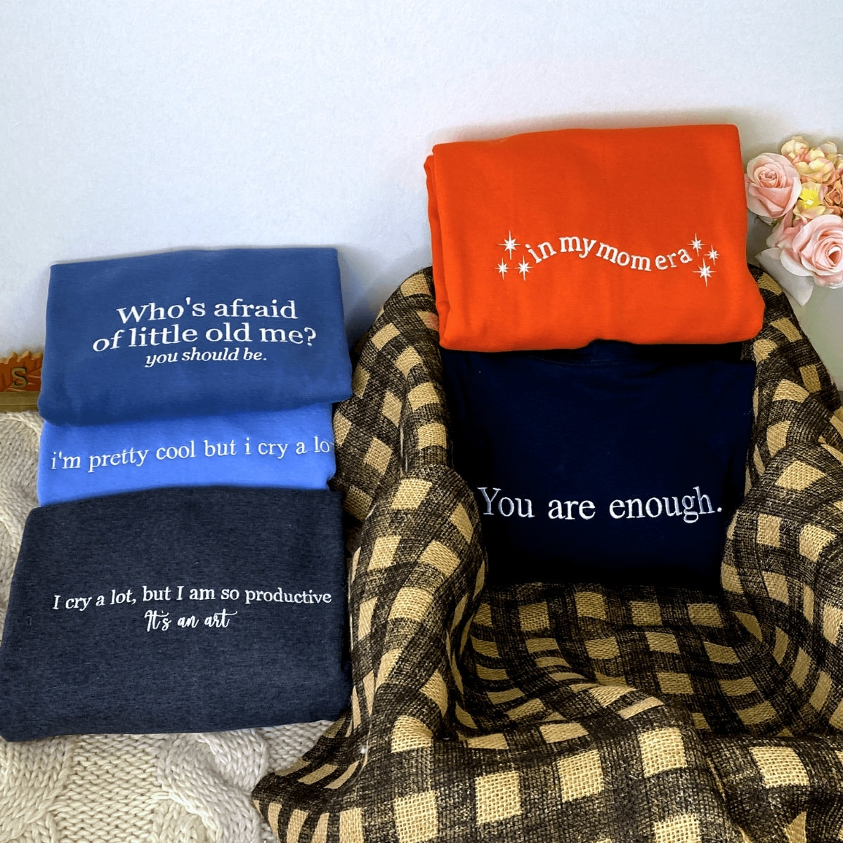Personalized Embroidered Neckline Hoodie - Custom Text & Stylish Design