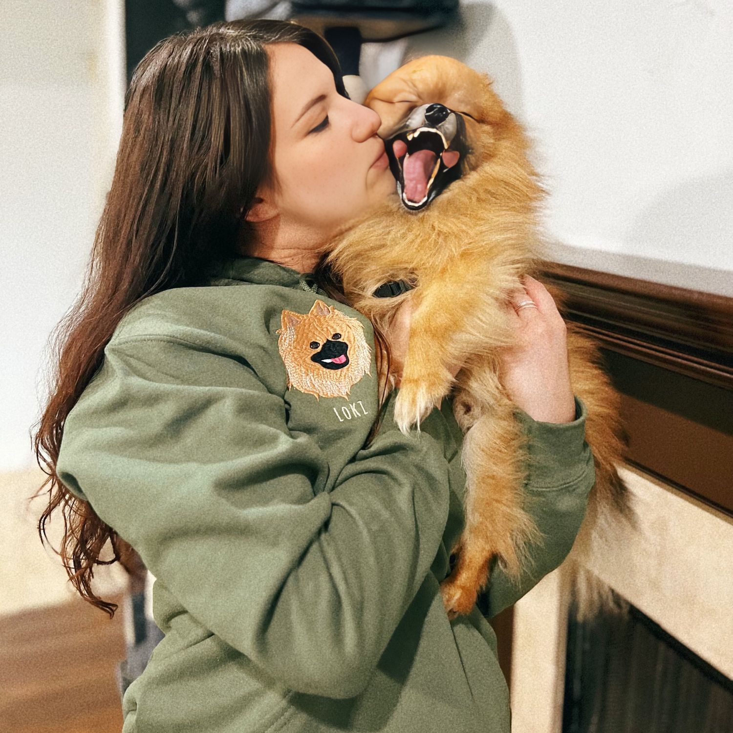 Custom Pet Portrait Embroidered Sweatshirt or Hoodie - Cherish Your Furry Friend