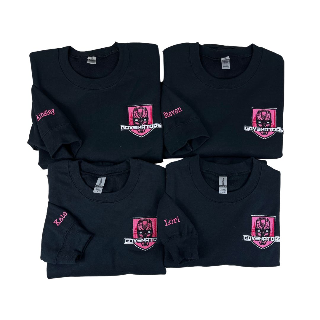 Custom Embroidered Varsity T-Shirt with Your Text