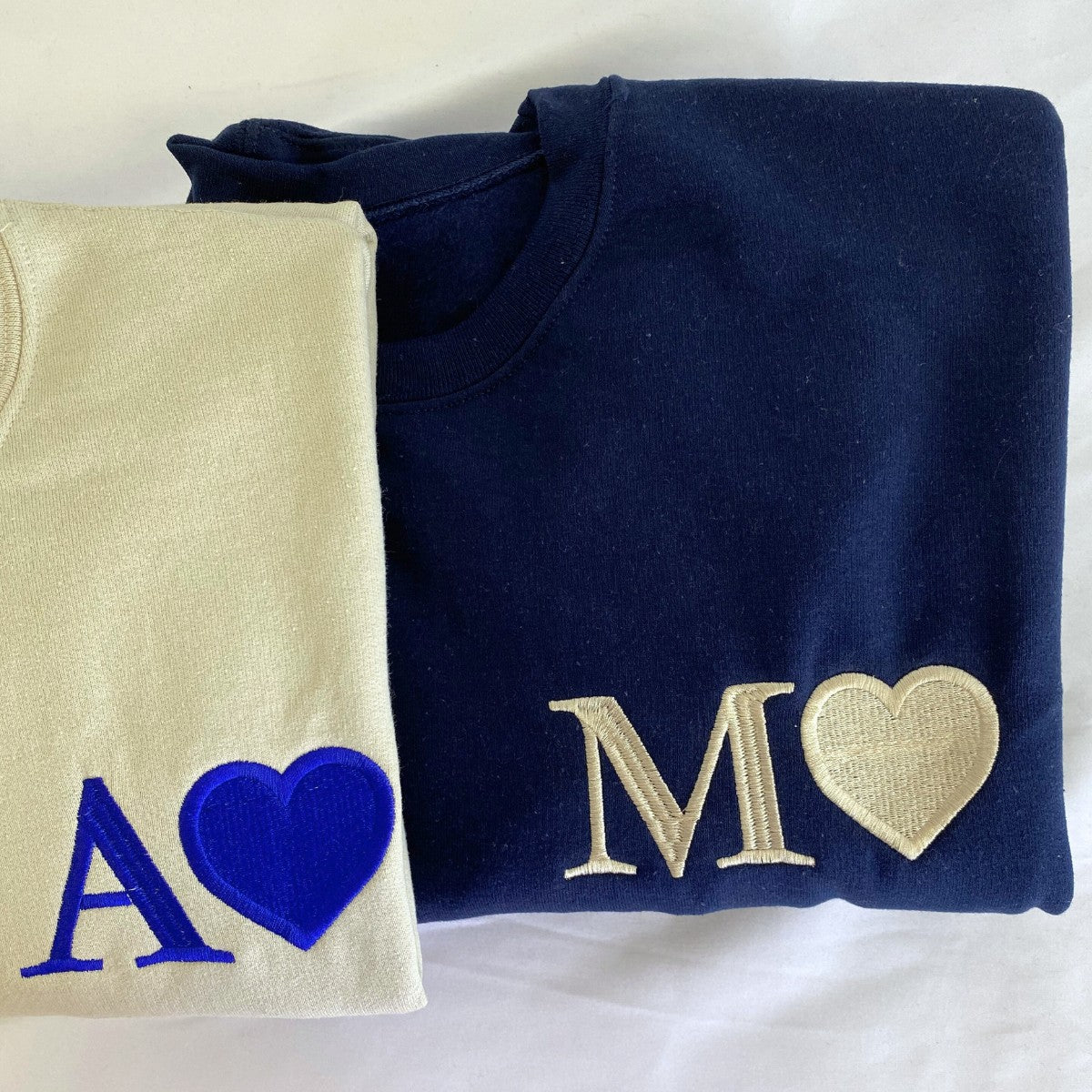 Personalized Embroidered Initials Sweatshirt - ThoughtyGift