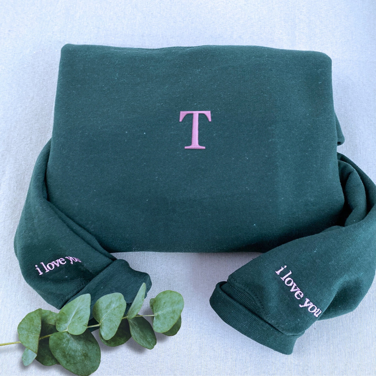Personalized Embroidered Initials Sweatshirt - ThoughtyGift