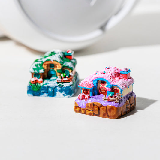 Artisan Keycap - Colorful House Design