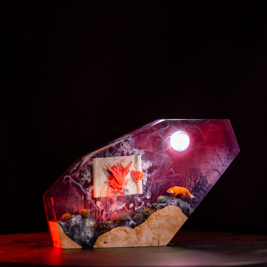 Epoxy Lamp – Custom Night Light Imprisoned Fox