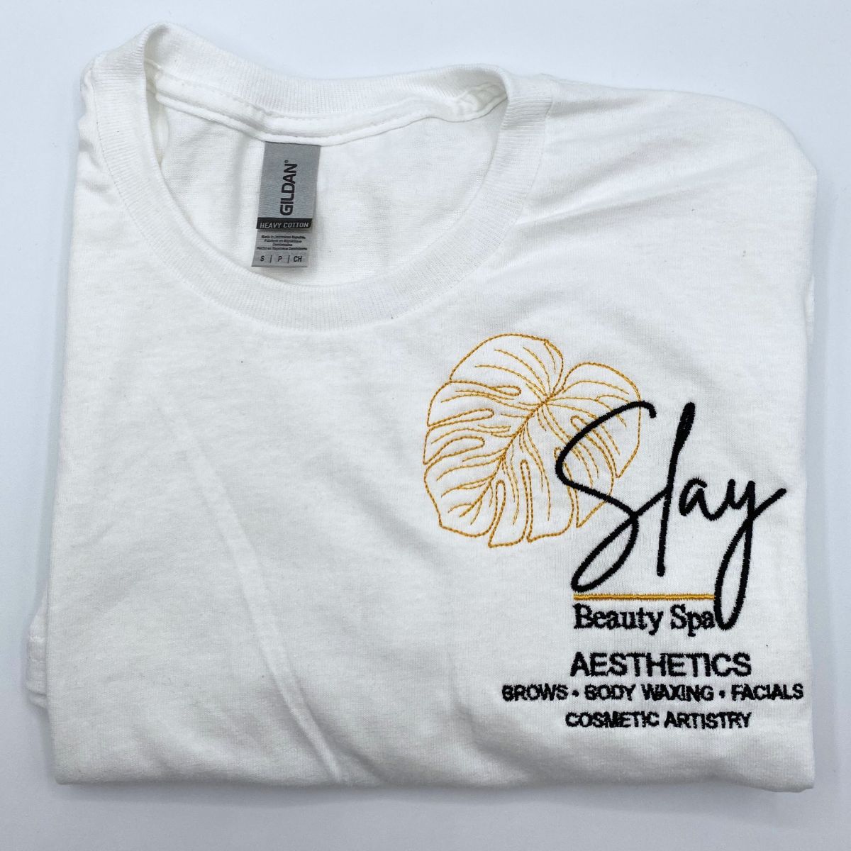 Custom Embroidered Tee, Personalized "ANY TEXT HERE" Logo Shirt