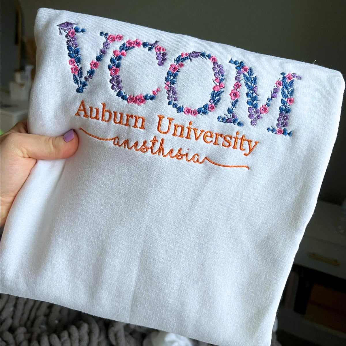 Custom Embroidered Varsity T-Shirt with Your Text
