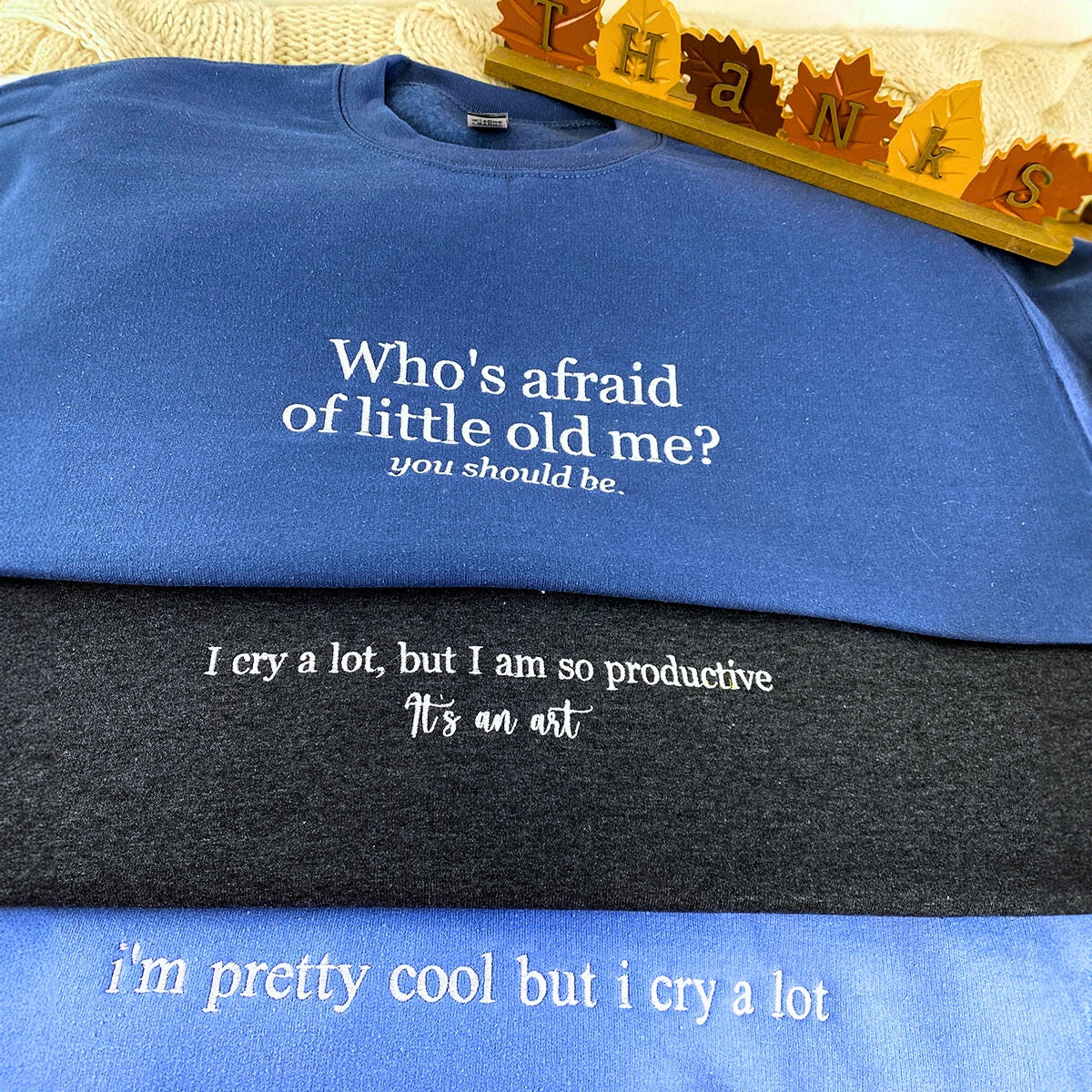 Custom Embroidered Varsity T-Shirt with Your Text