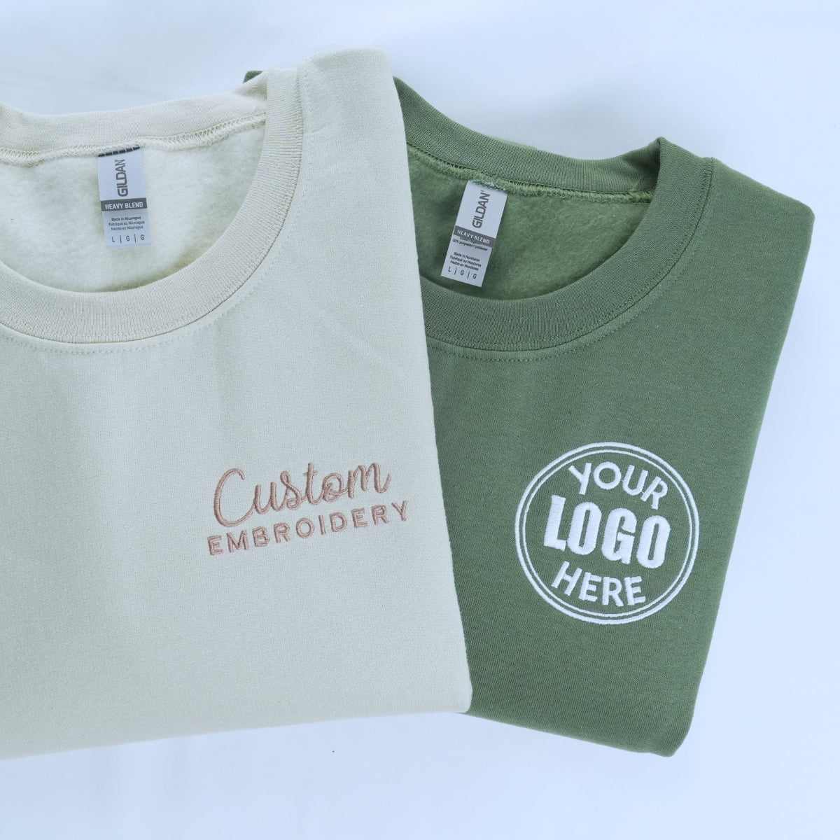 Personalized Embroidered Sweatshirt - Custom Logo, Text, or Photo