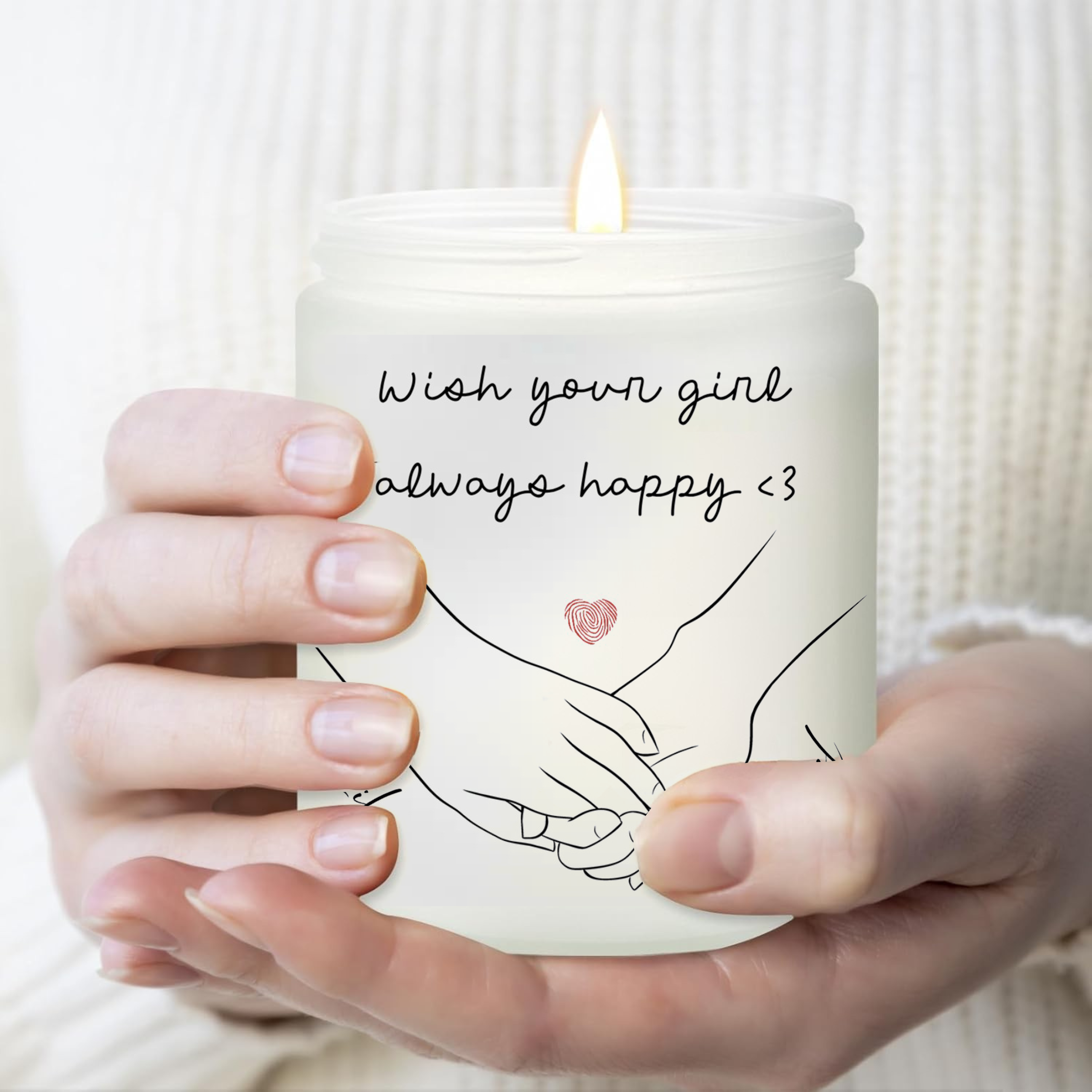 Personalized Scented Candle with Photo – A Special Gift for Your Loved One, Hidden Image Candle, Adorable Present For Her, Gift For Valentine, Anniversary - thoughtygift.com