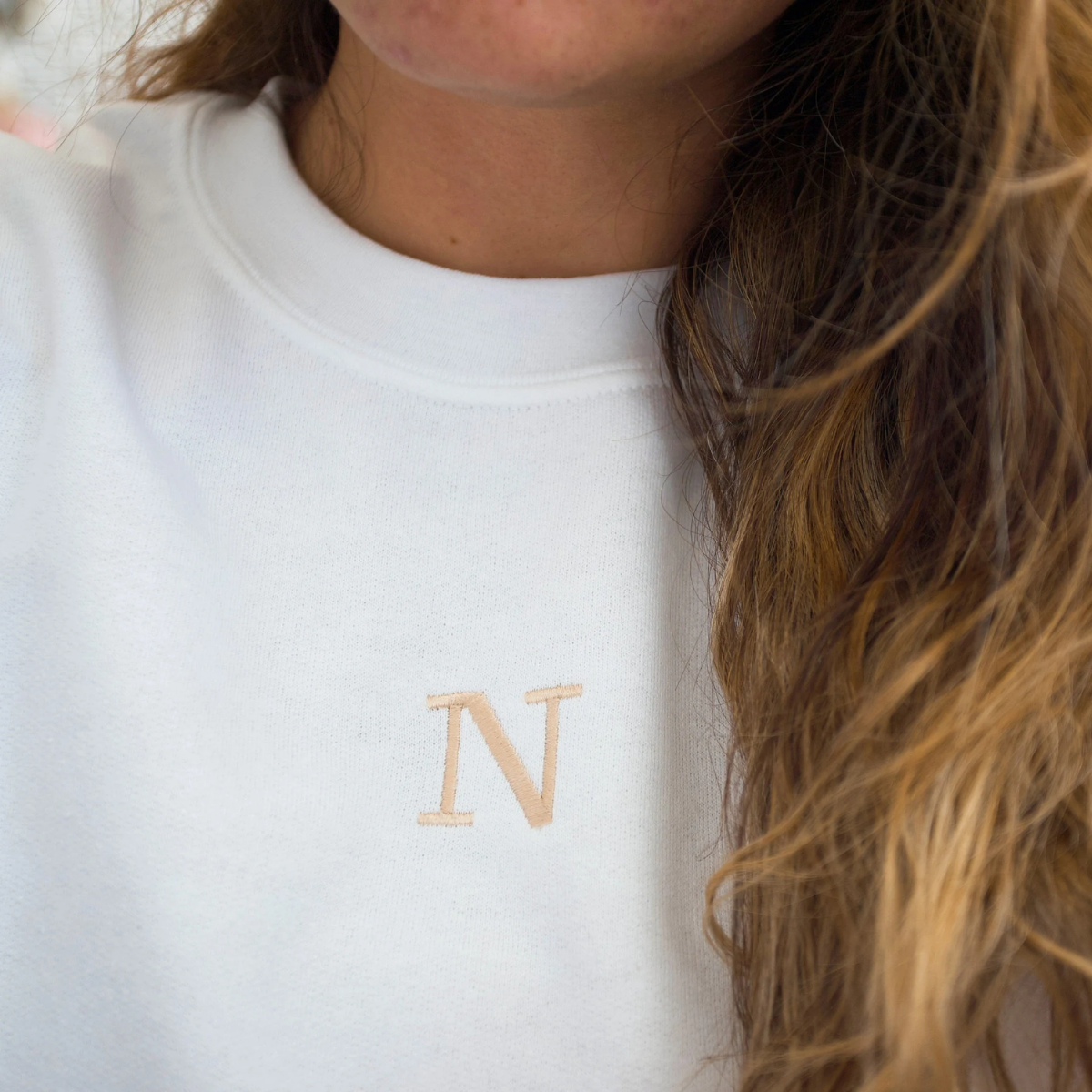 Personalized Embroidered Initials Sweatshirt - ThoughtyGift