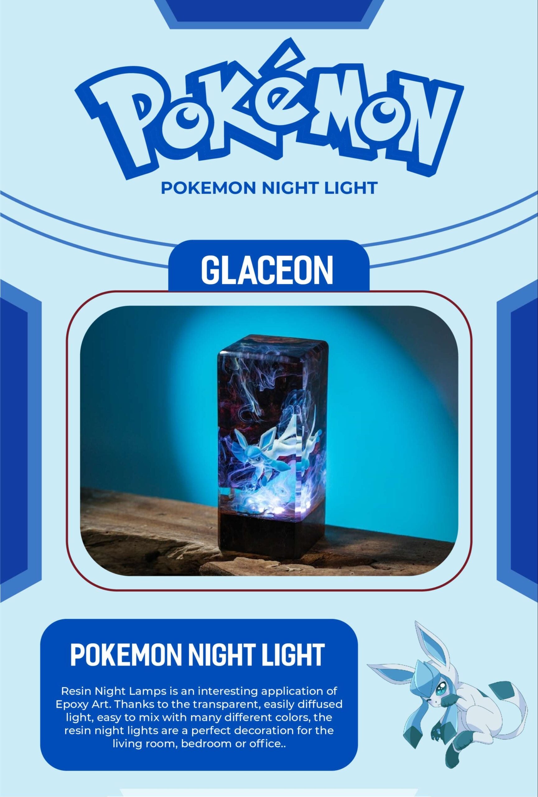 Epoxy Lamp – Pokemon Night Light