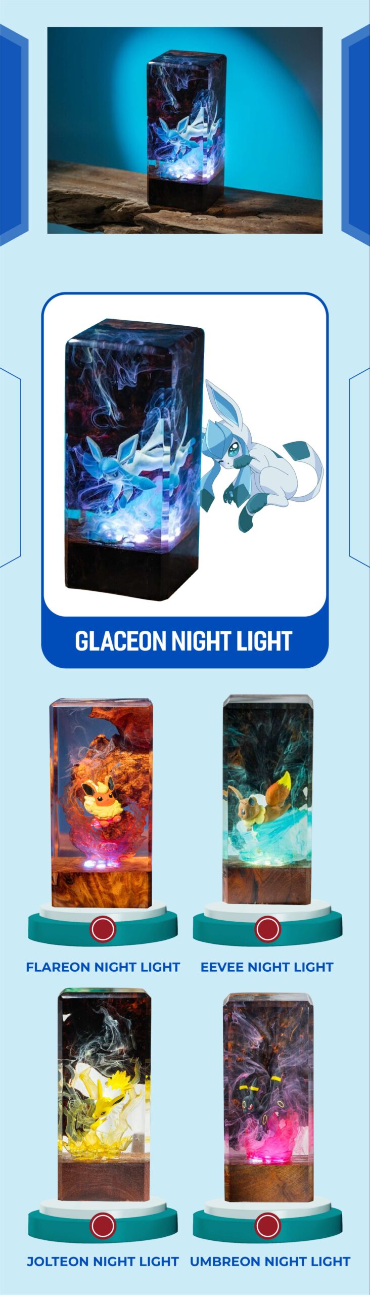 Epoxy Lamp – Pokemon Night Light
