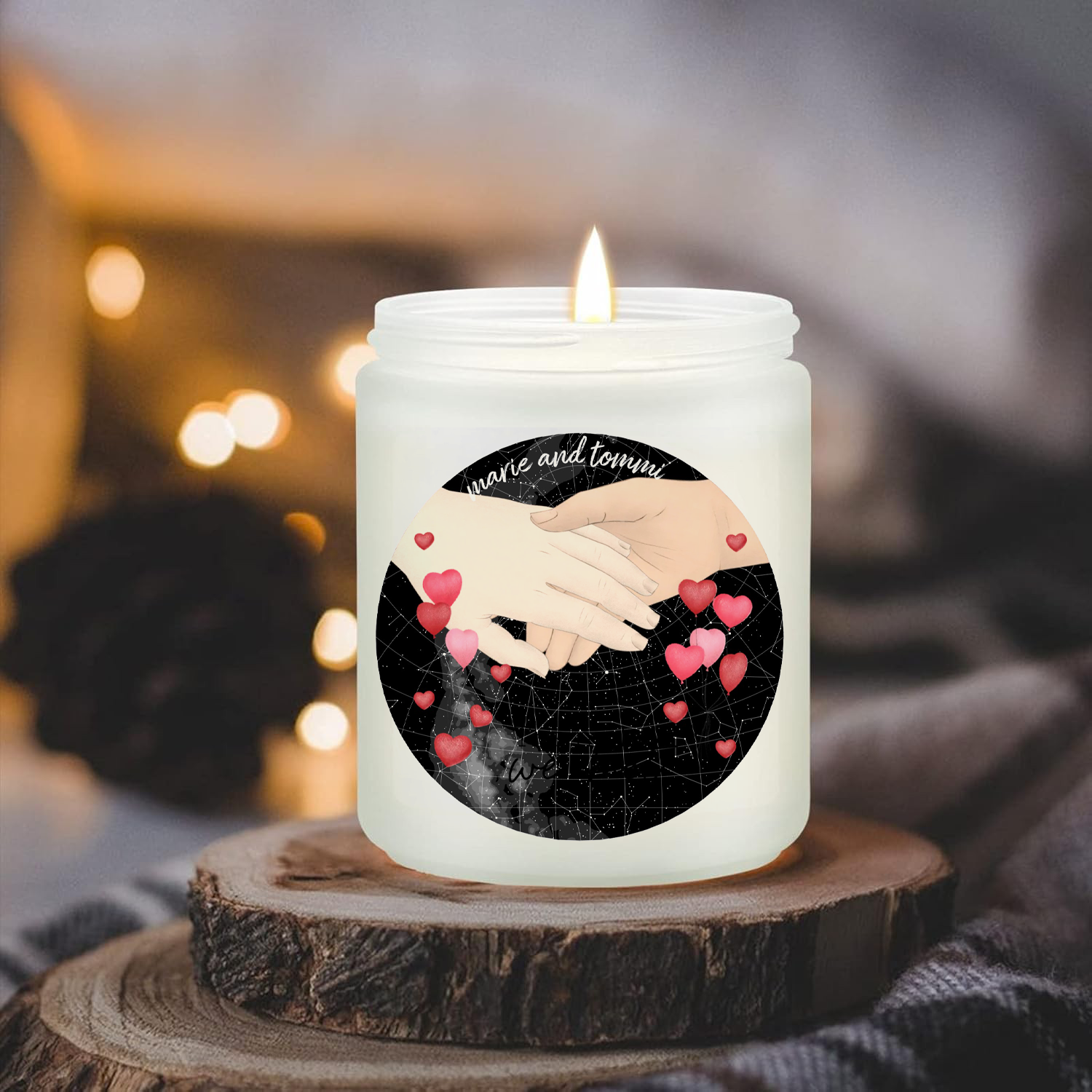 Custom Star Map Candle - Romantic And Elegant Anniversary Gift, Special Gift For Couple, Valentine's Gift, Gift For Her/Him - thoughtygift.com
