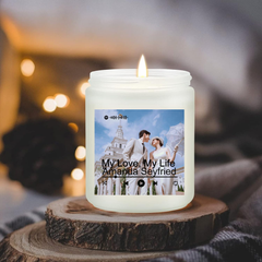 Personalized Song Candle with Custom Photo & Hidden Image – Romantic Scented Candle Gift for Couples, Anniversary, Valentine's Day, Gift For Her/Him - thoughtygift.com