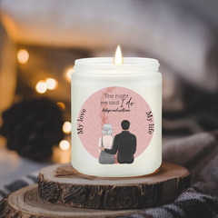 Personalized Wedding Memory Candle Custom Romantic Gift for Couples, Anniversary Keepsake, Engagement Celebration, and Valentine’s Day with Star Map & Hidden Surprise Inside - thoughtygift.com
